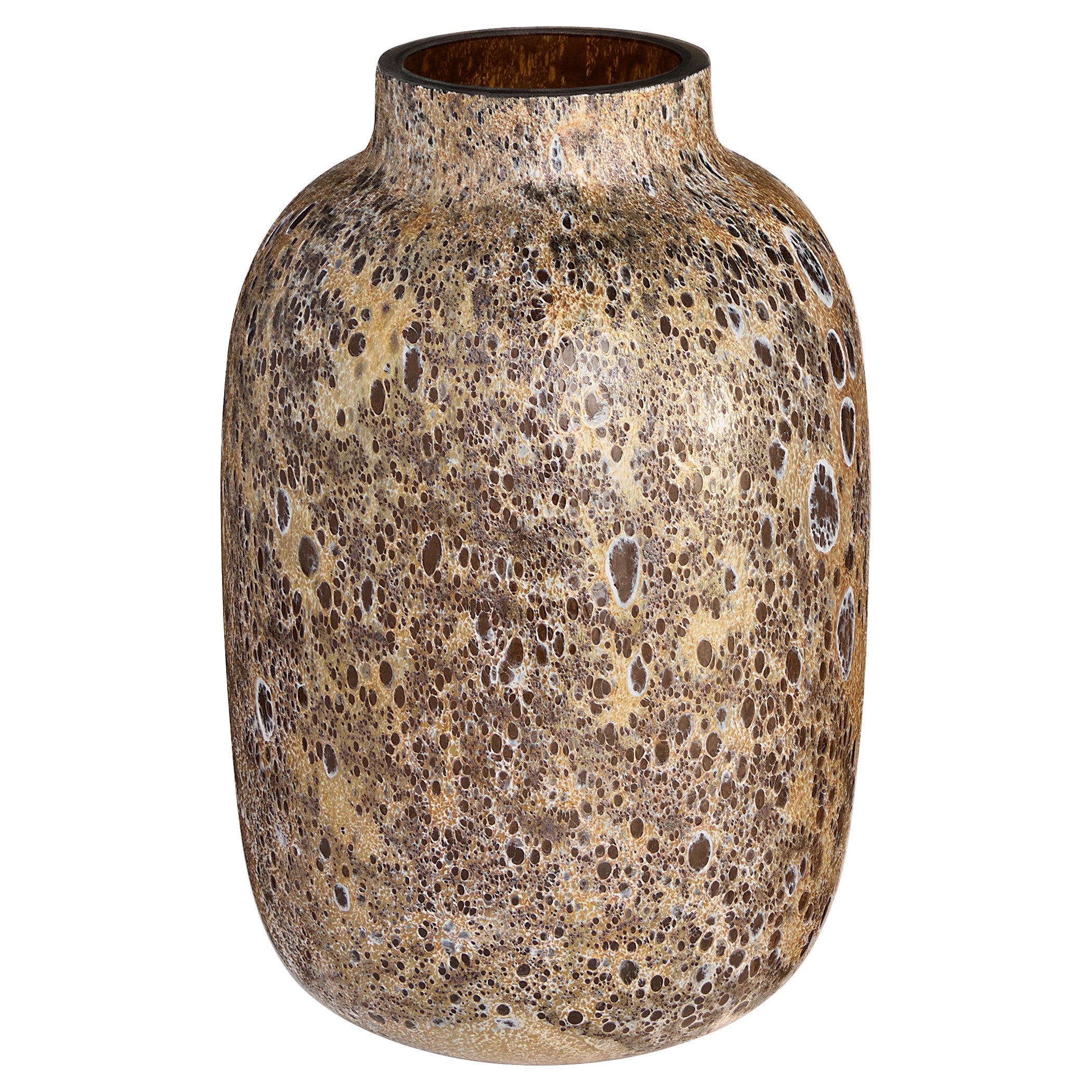 Callisto Vase in Amber Brown