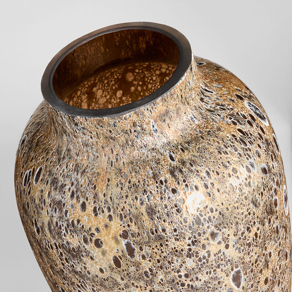 Callisto Vase in Amber Brown