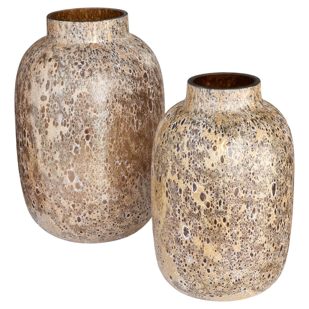 Callisto Vase in Amber Brown