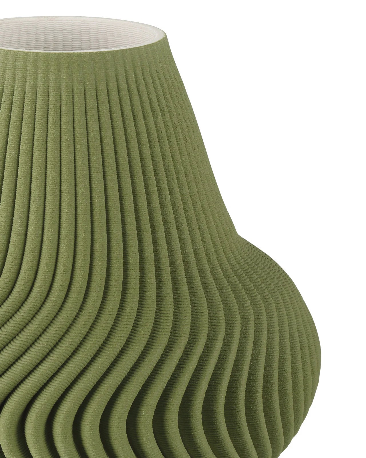 Green Plisse Vases