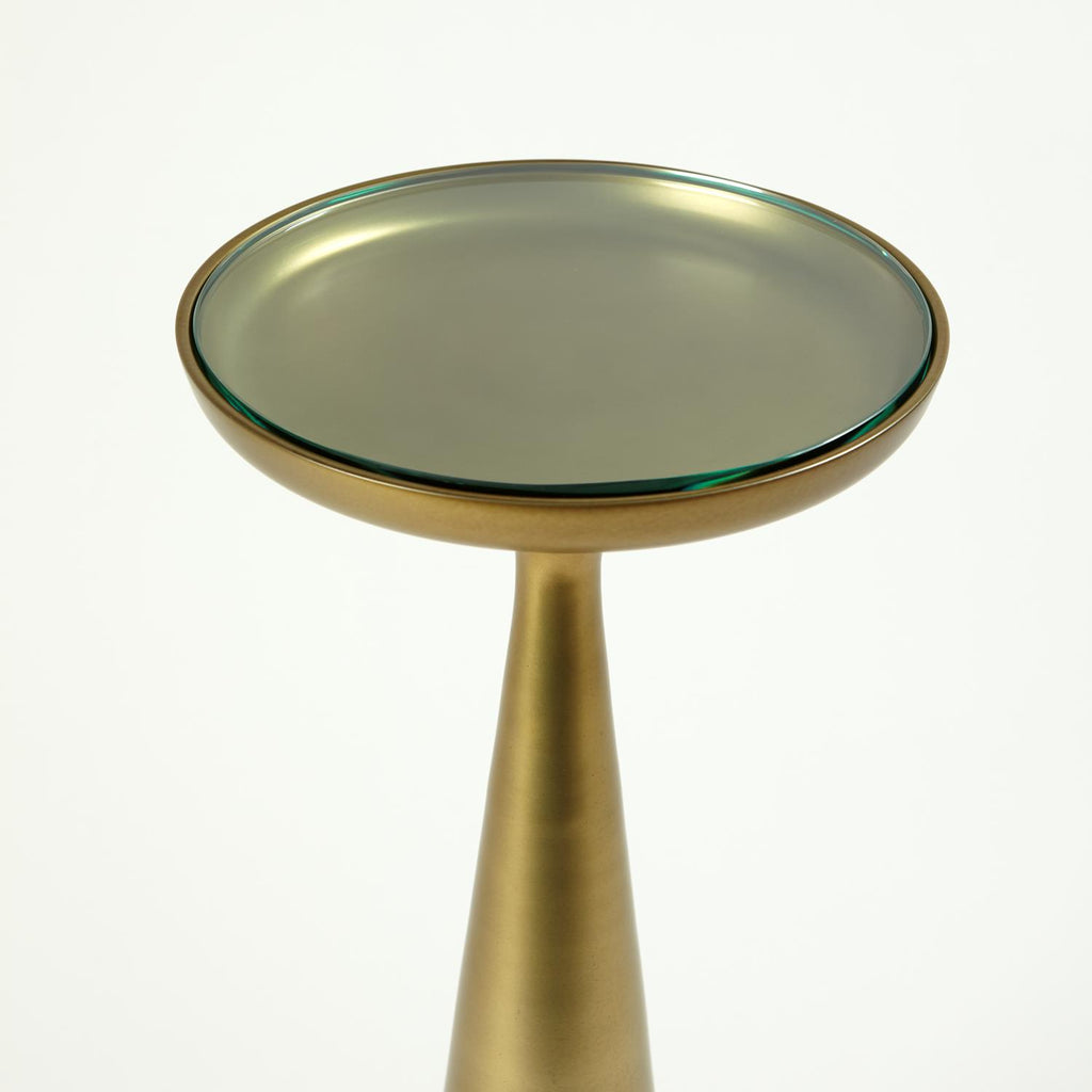 Minaret Accent Table in Satin Brass