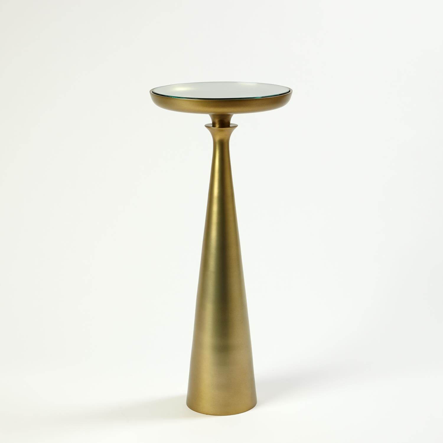 Minaret Accent Table in Satin Brass