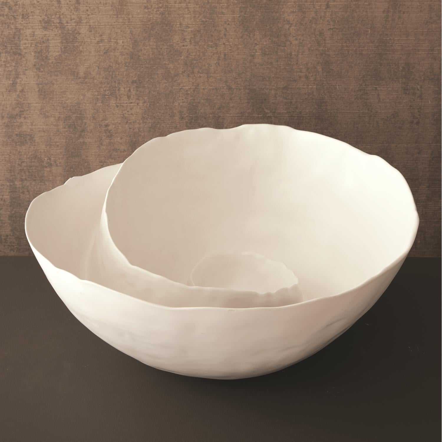 Spiral Bowl in Matte White