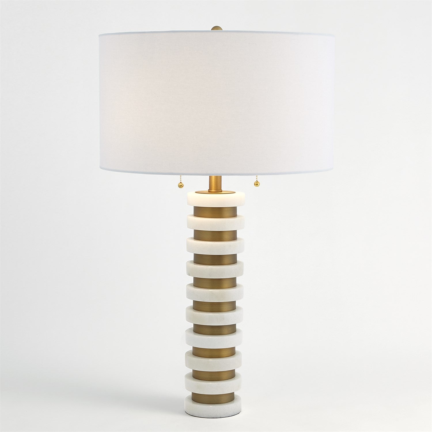 Marble Stack Lamp in White