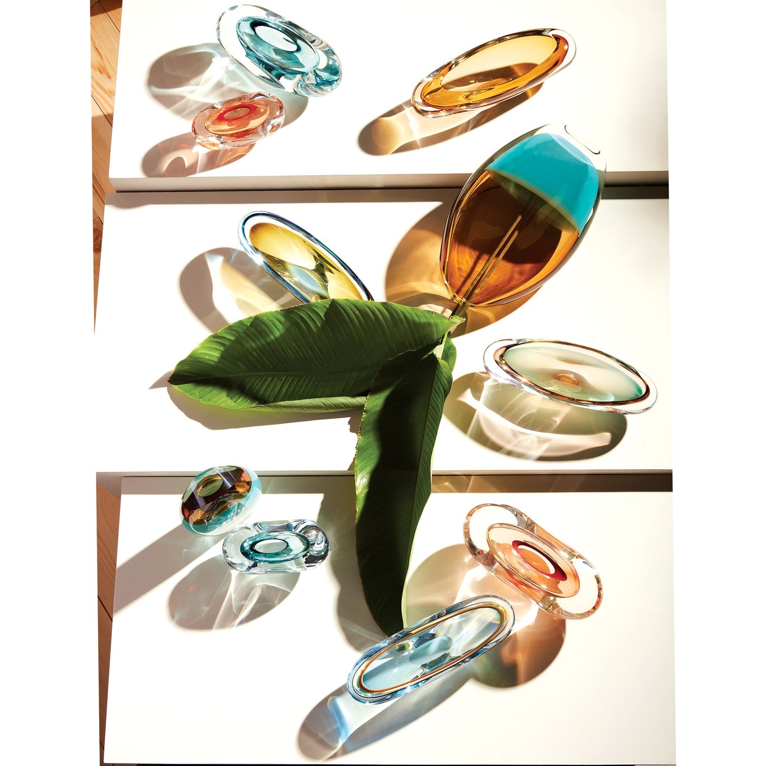 Oval Vase-Pistachio Amber