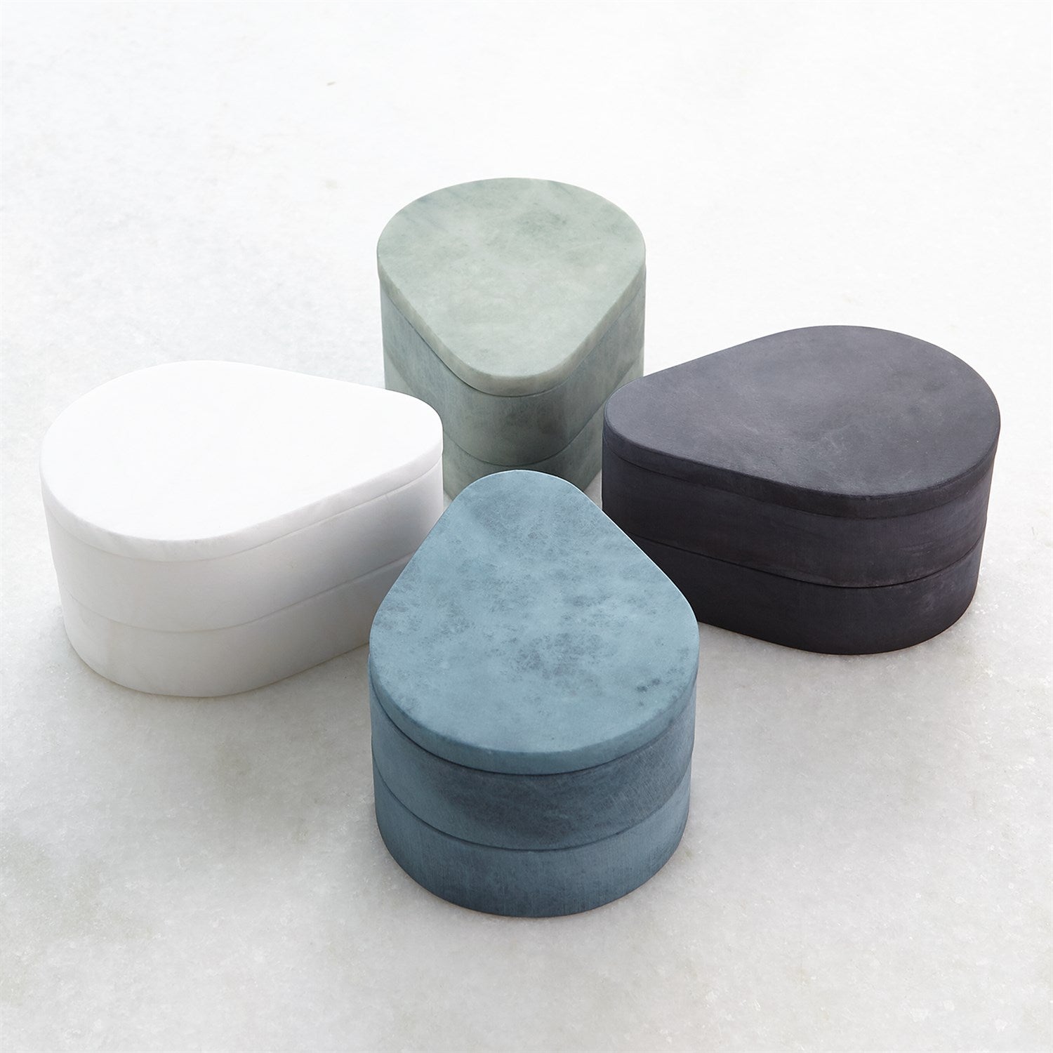 Alabaster Teardrop Double Box