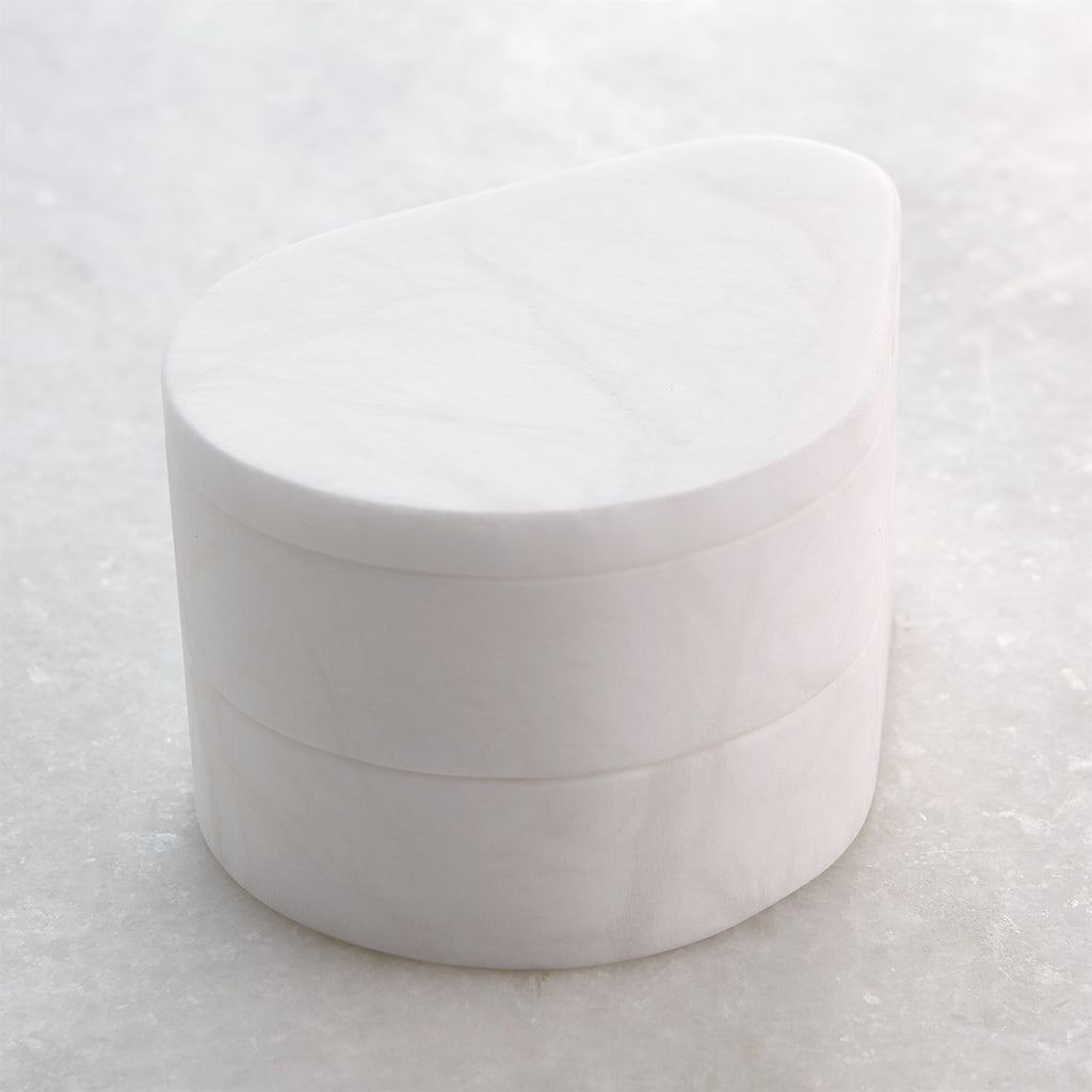 Alabaster Teardrop Double Box