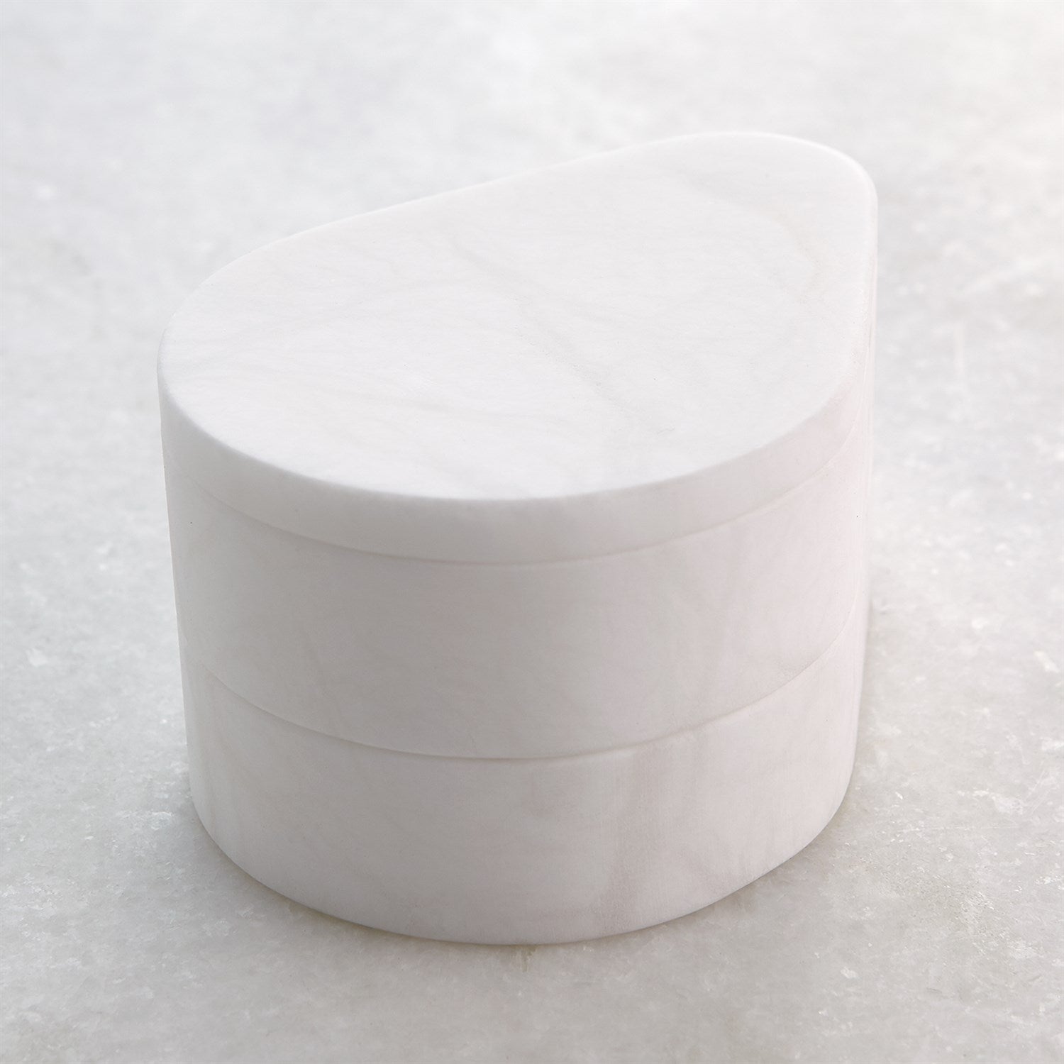 Alabaster Teardrop Double Box