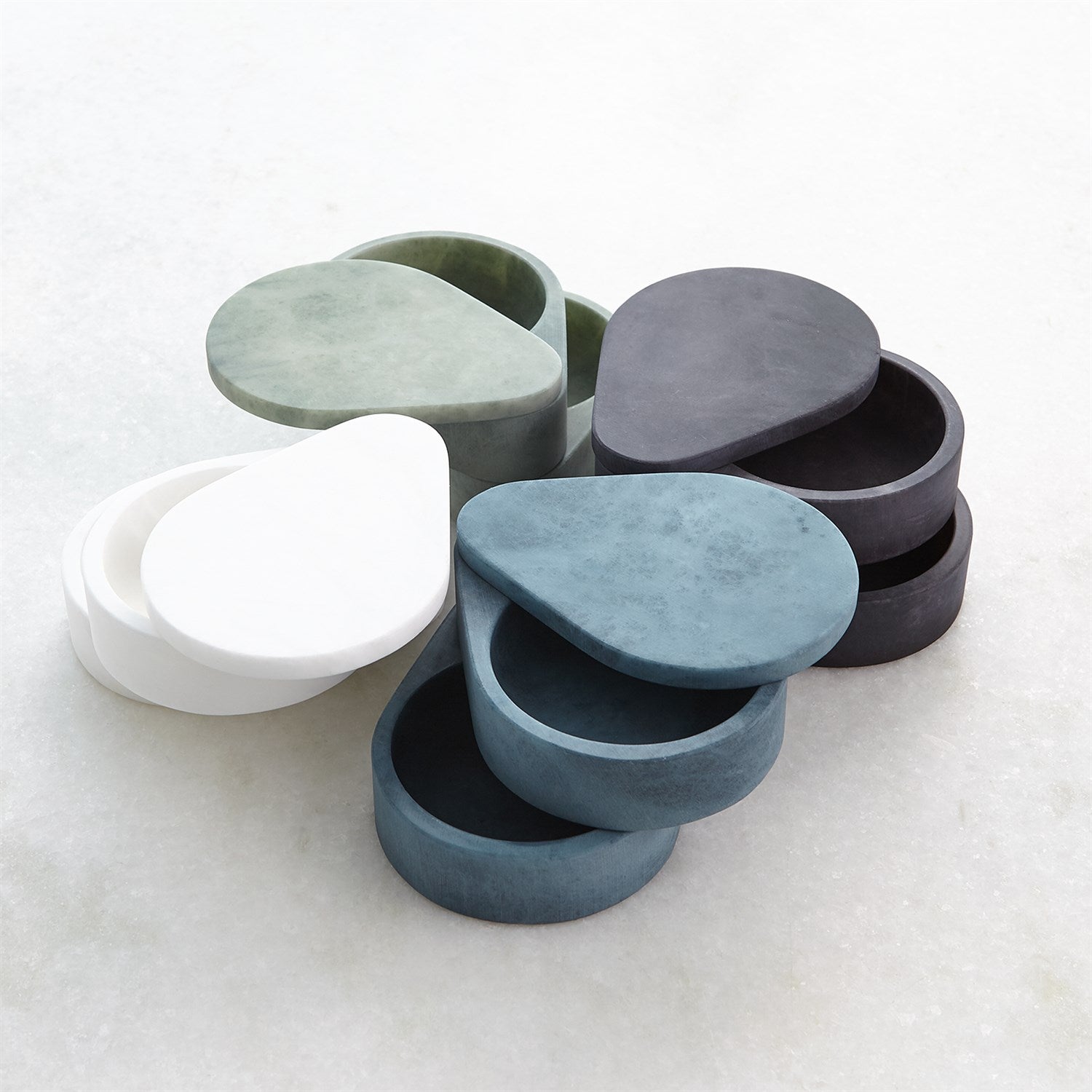 Alabaster Teardrop Double Box