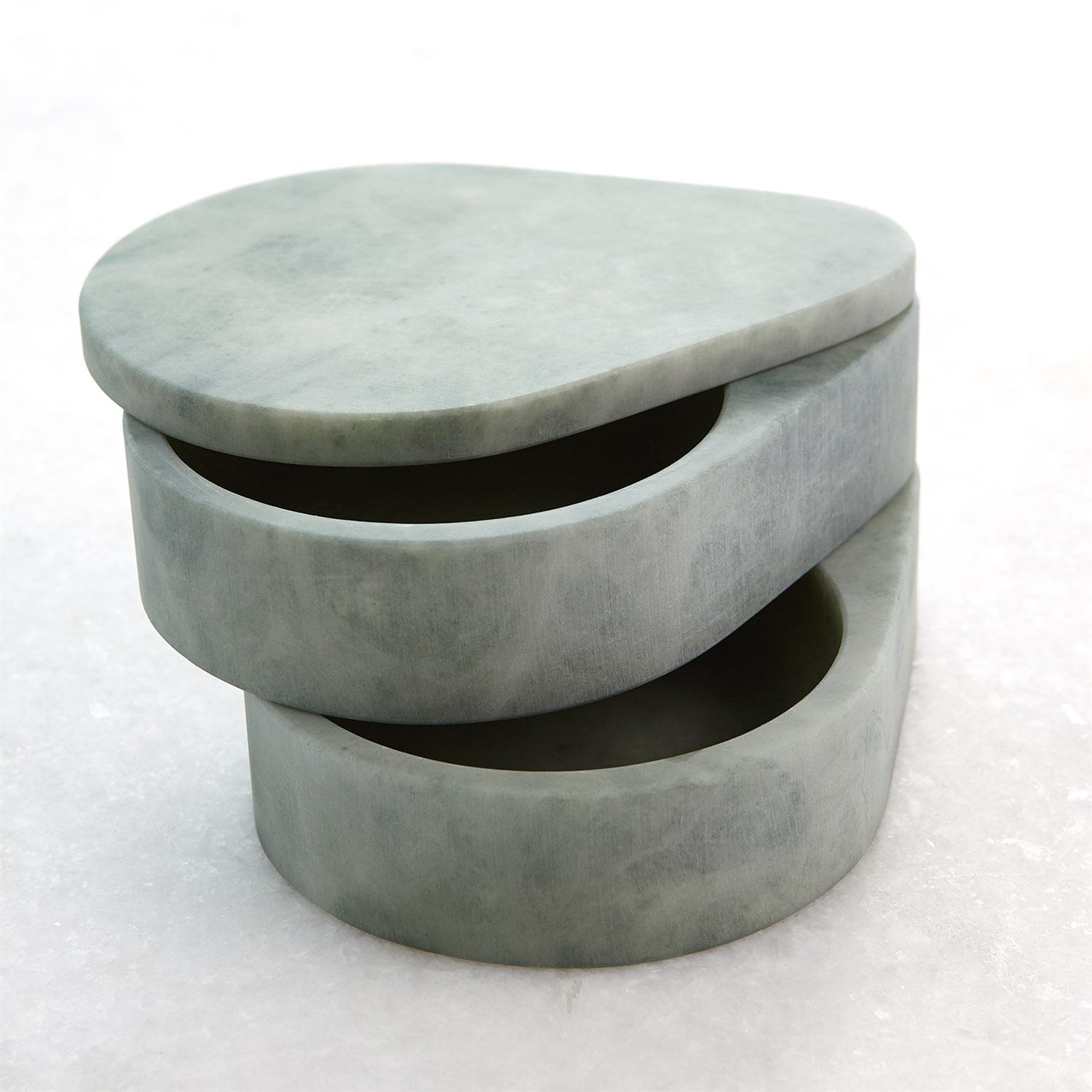 Alabaster Teardrop Double Box