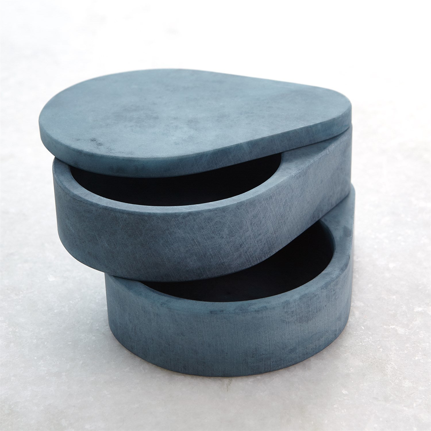 Alabaster Teardrop Double Box