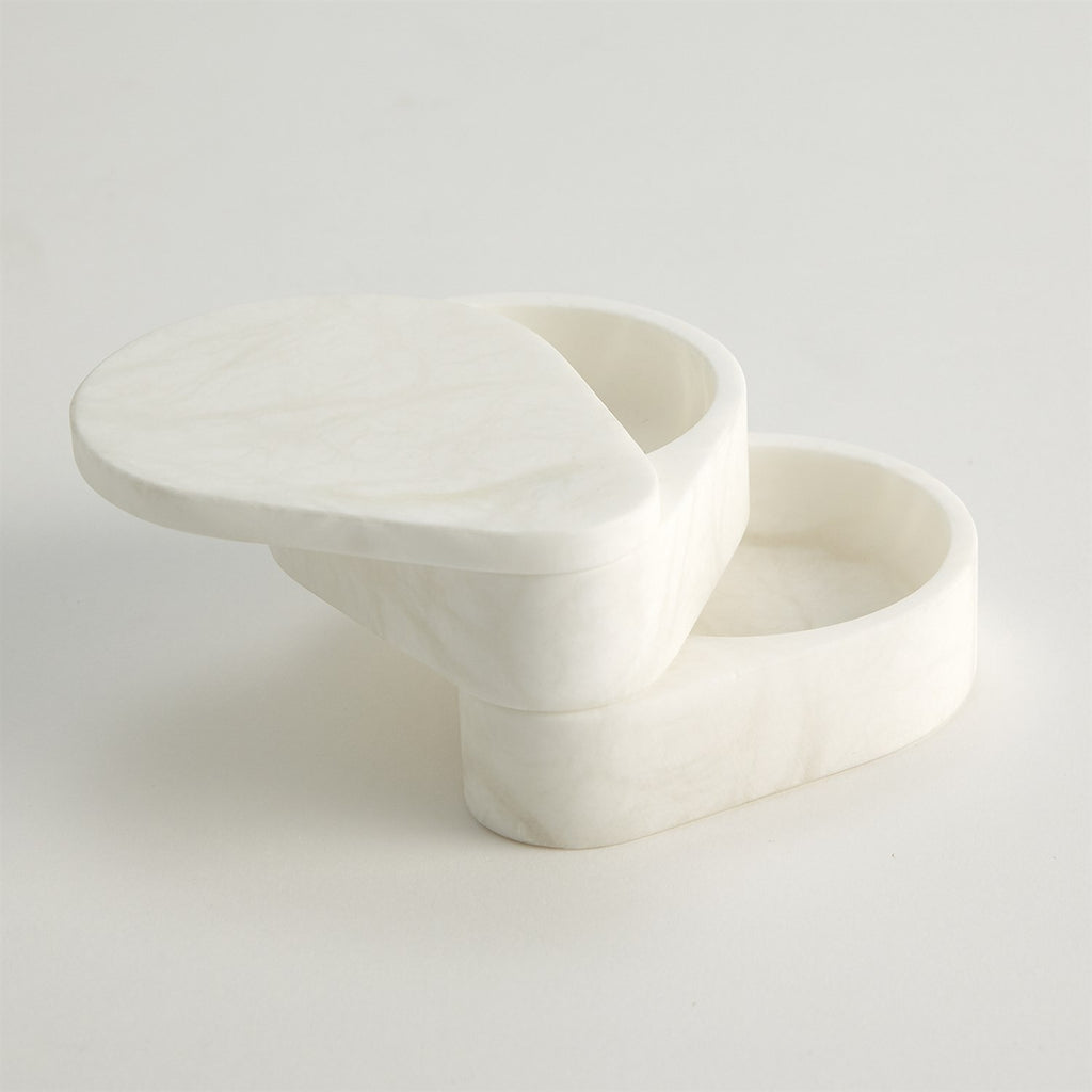 Alabaster Teardrop Double Box