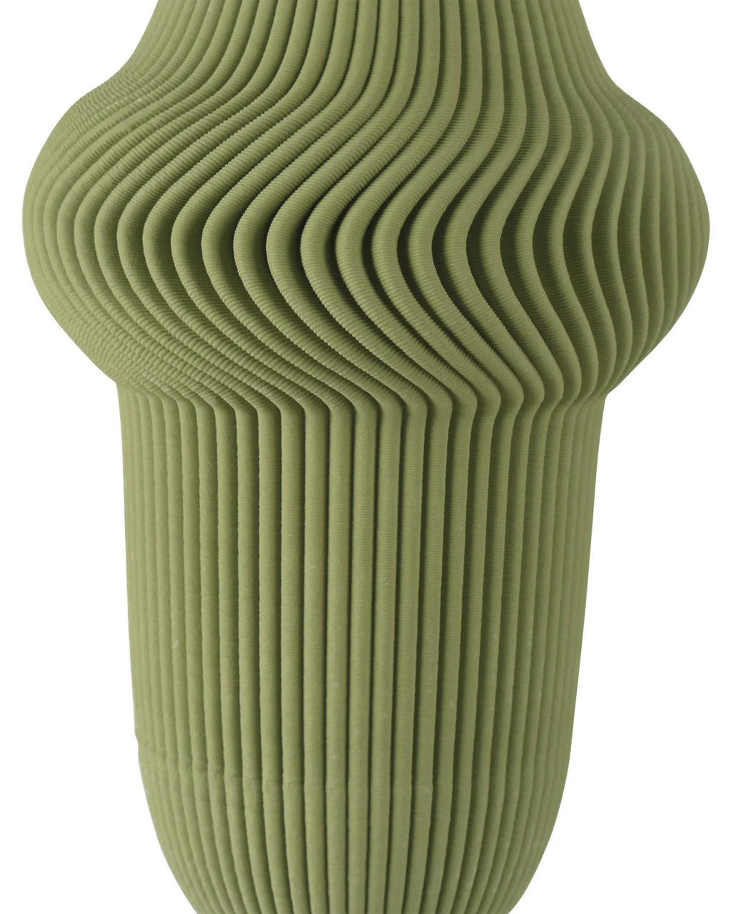 Green Plisse Vases