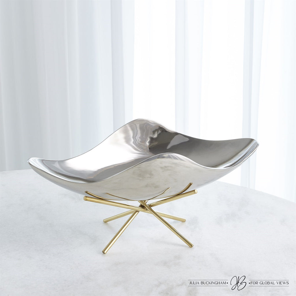 Thistle Decorative Bowl w/Brass Stand