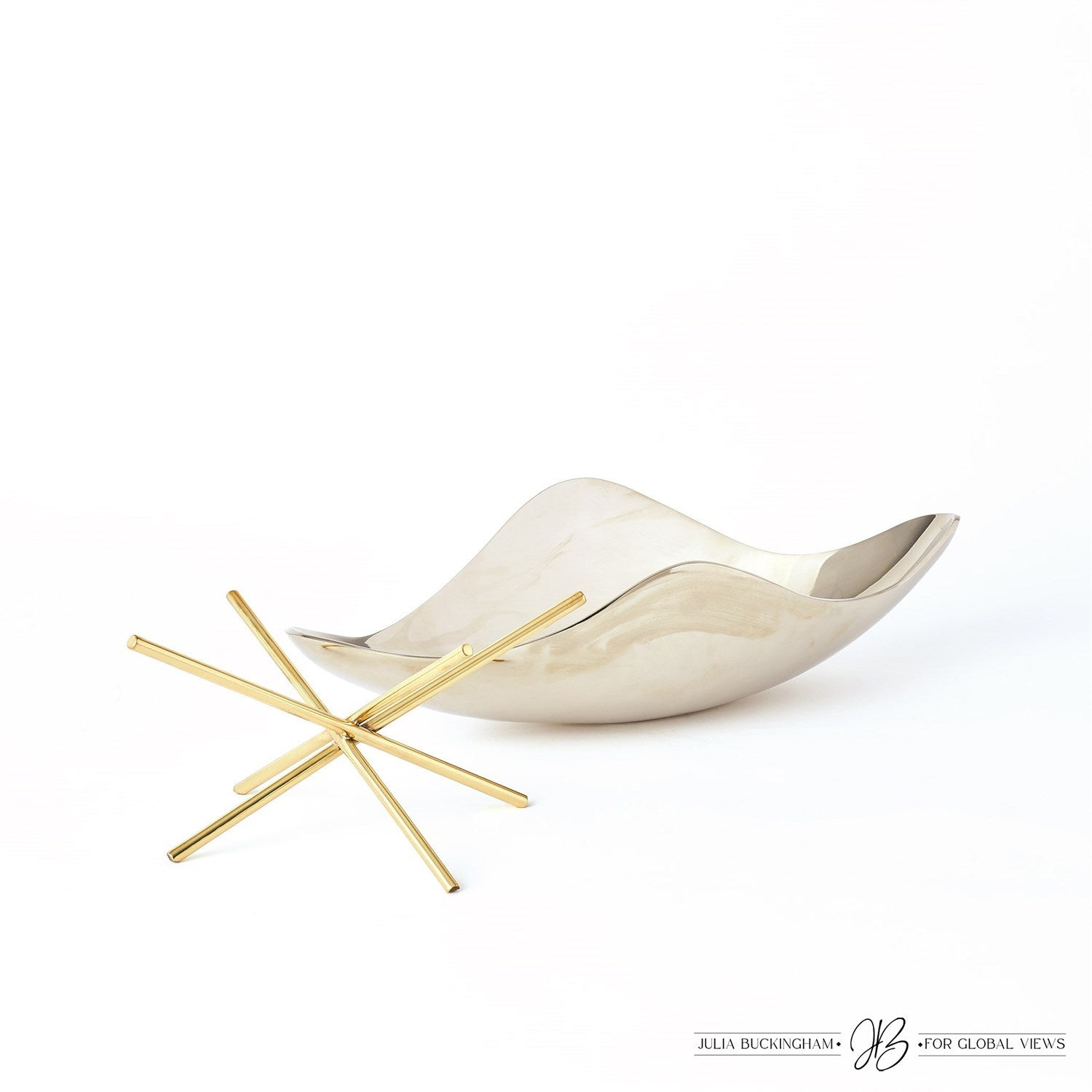 Thistle Decorative Bowl w/Brass Stand