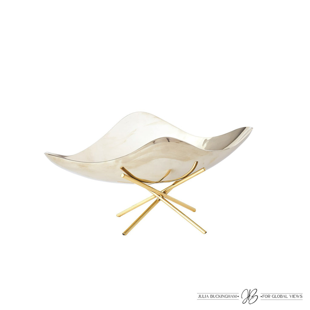 Thistle Decorative Bowl w/Brass Stand