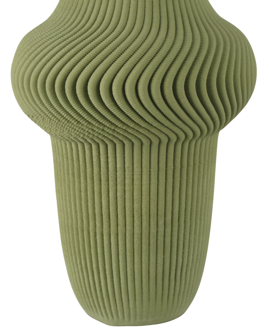Green Plisse Vases