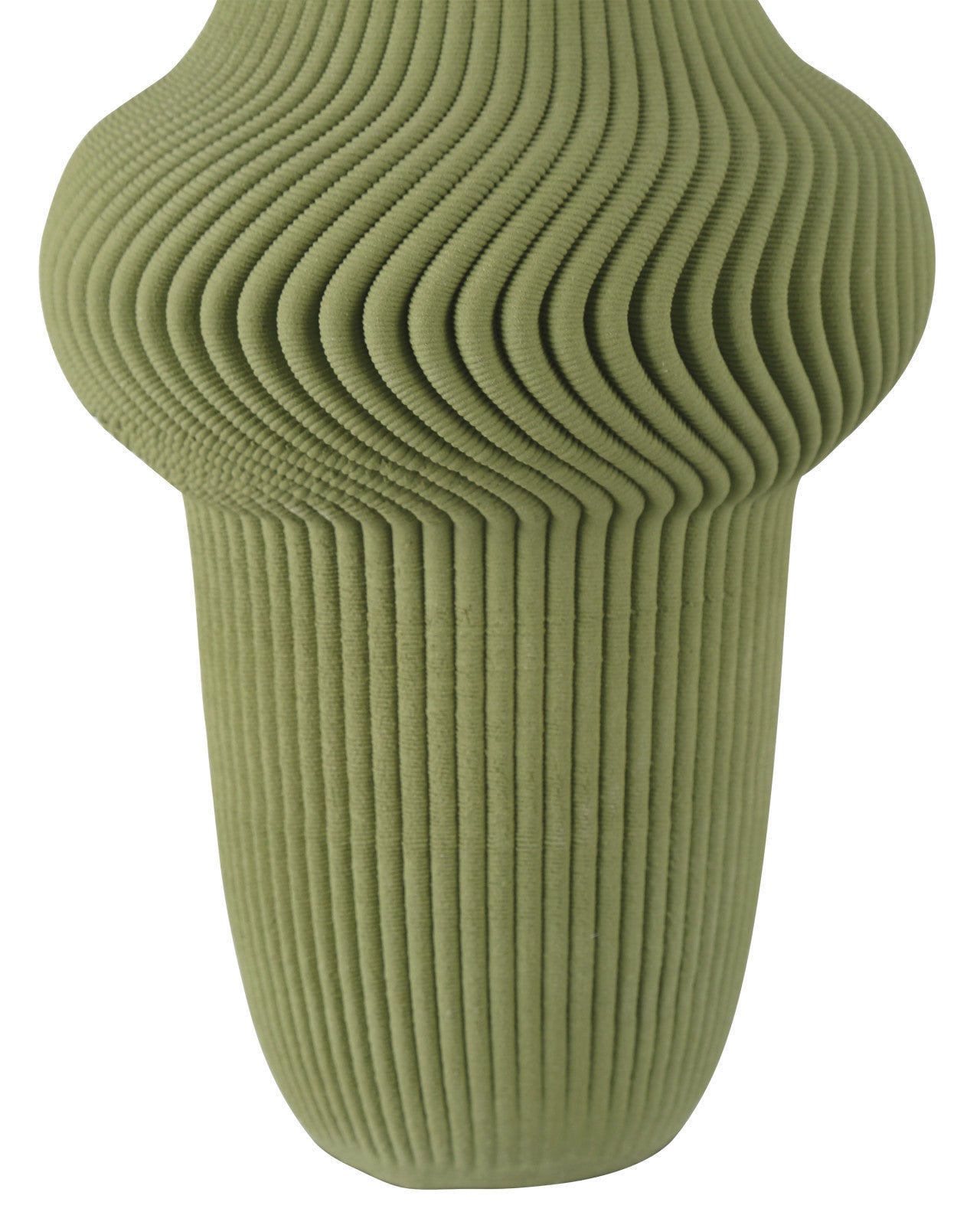 Green Plisse Vases