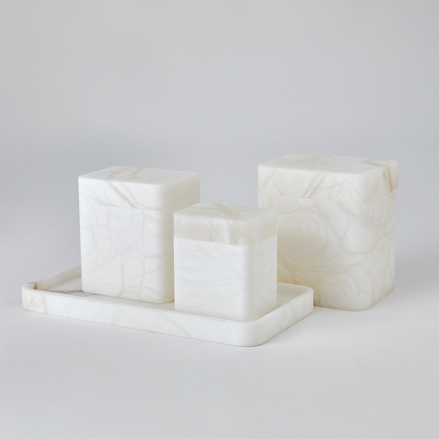 Raggio Alabaster Tray-White