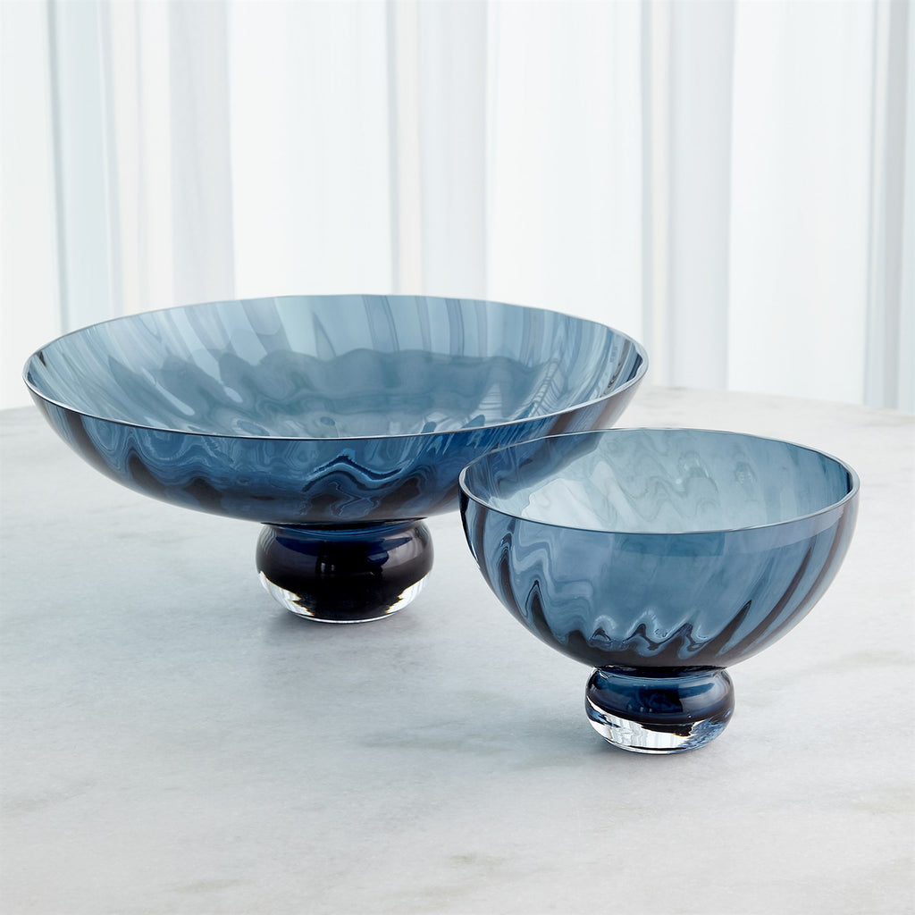 Ball Footed Bowl-Blue