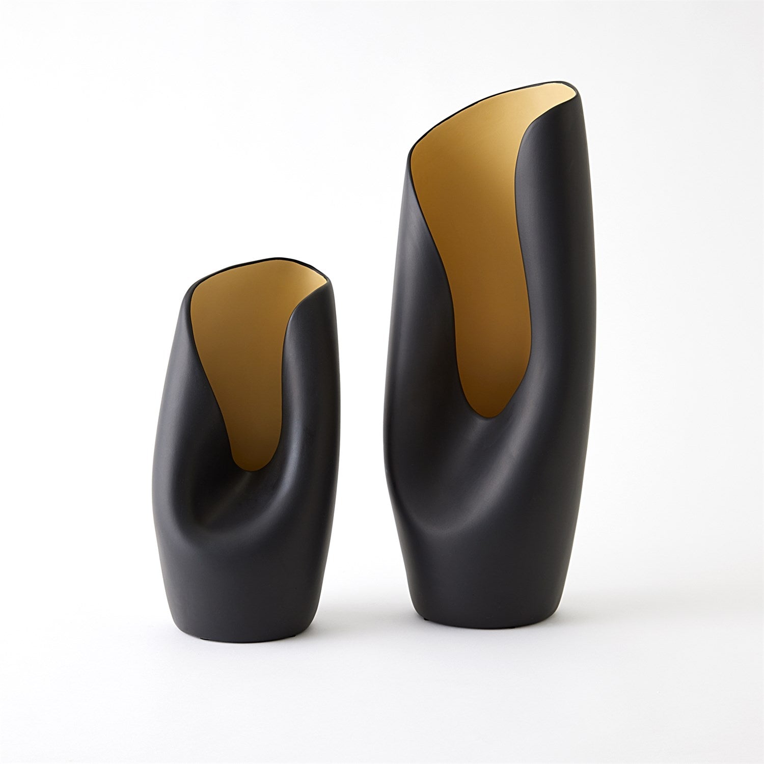 Avian Vase-Black & Gold-Small