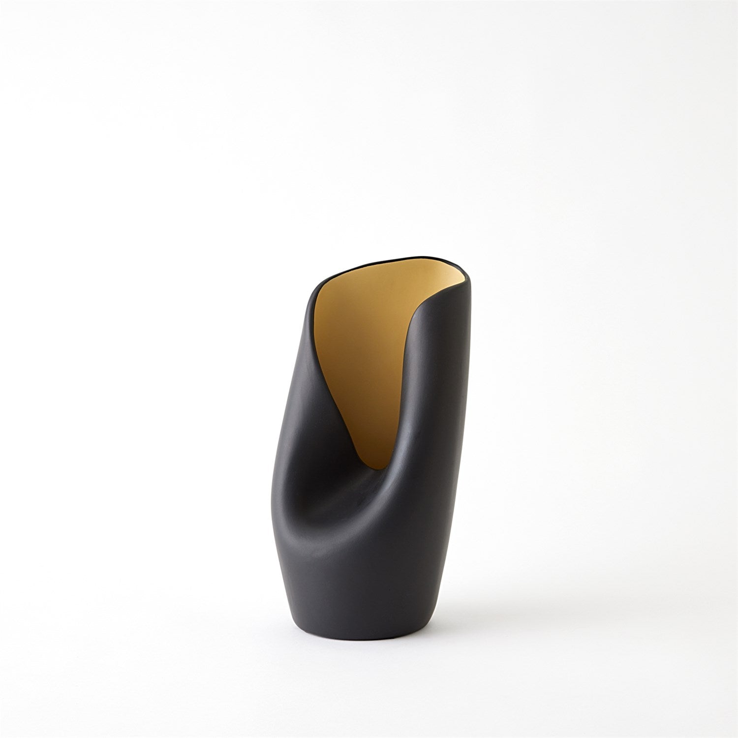 Avian Vase-Black & Gold-Small