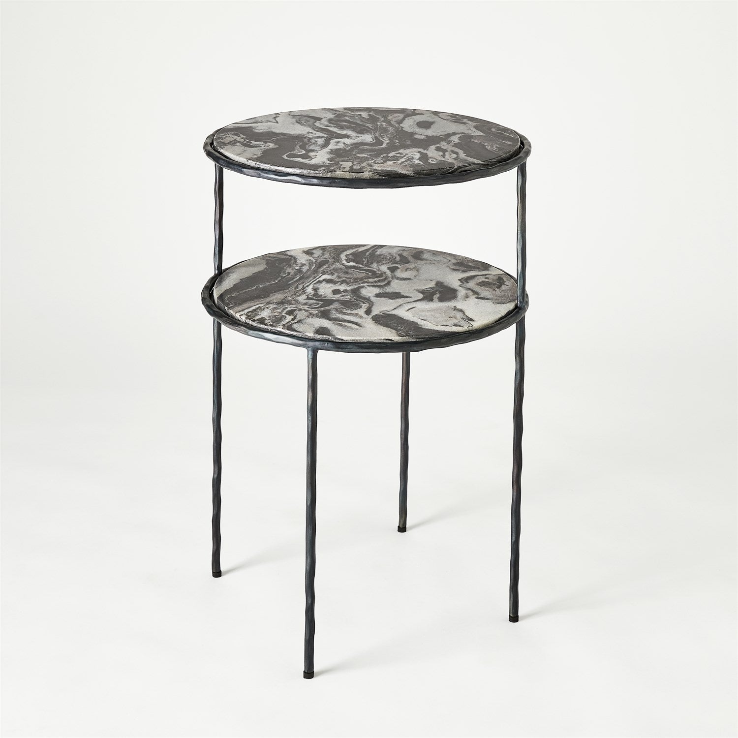 Registrar Tiered Table-Gunmetal