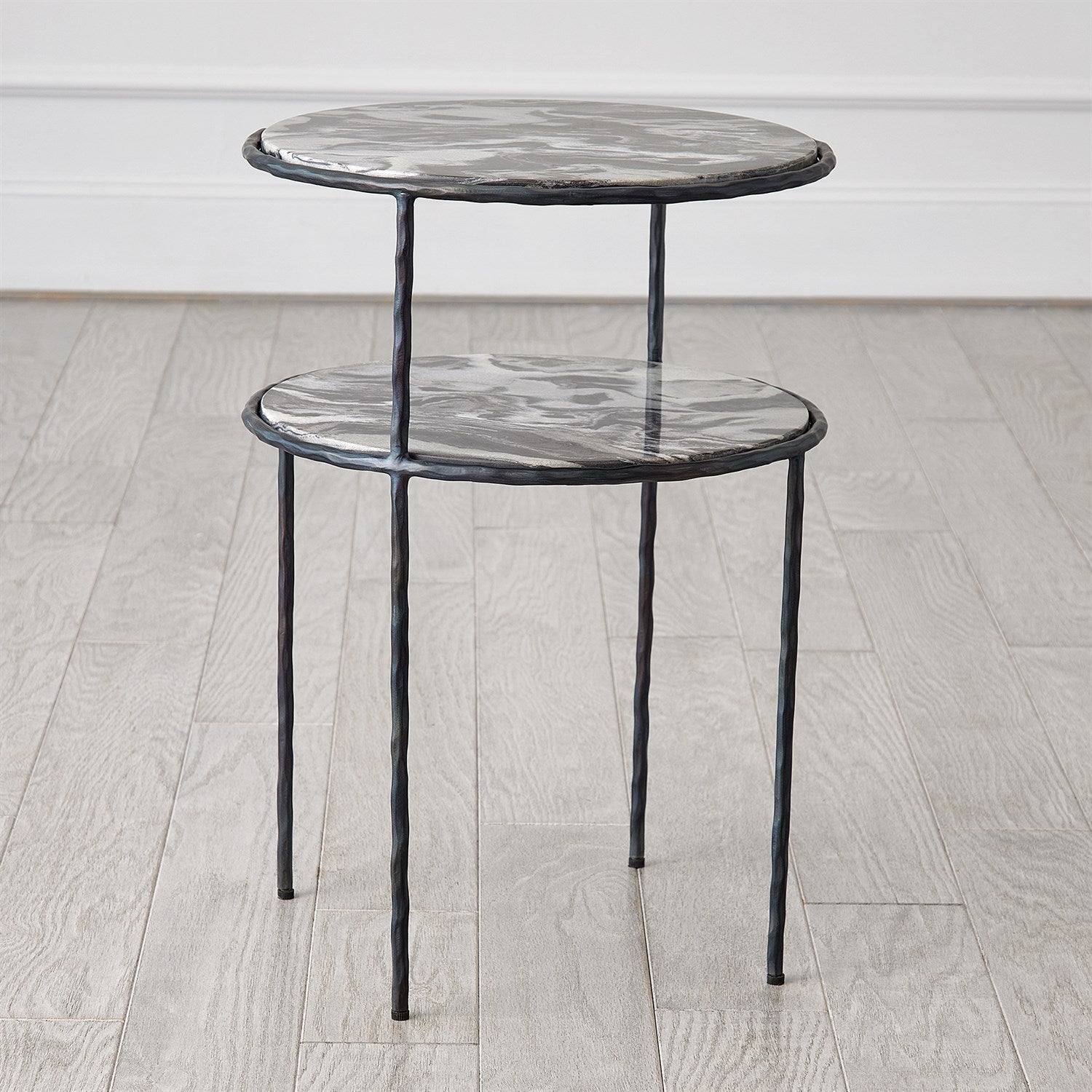 Registrar Tiered Table-Gunmetal