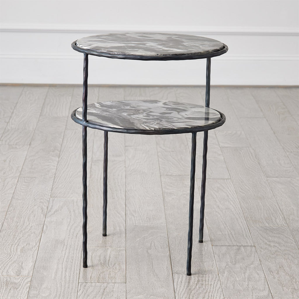Registrar Tiered Table-Gunmetal
