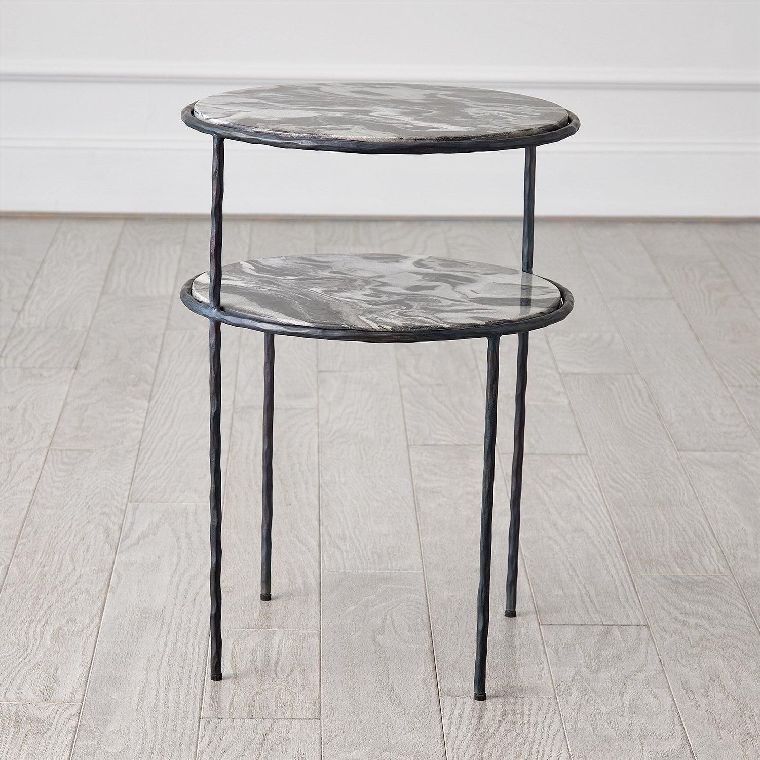Registrar Tiered Table-Gunmetal