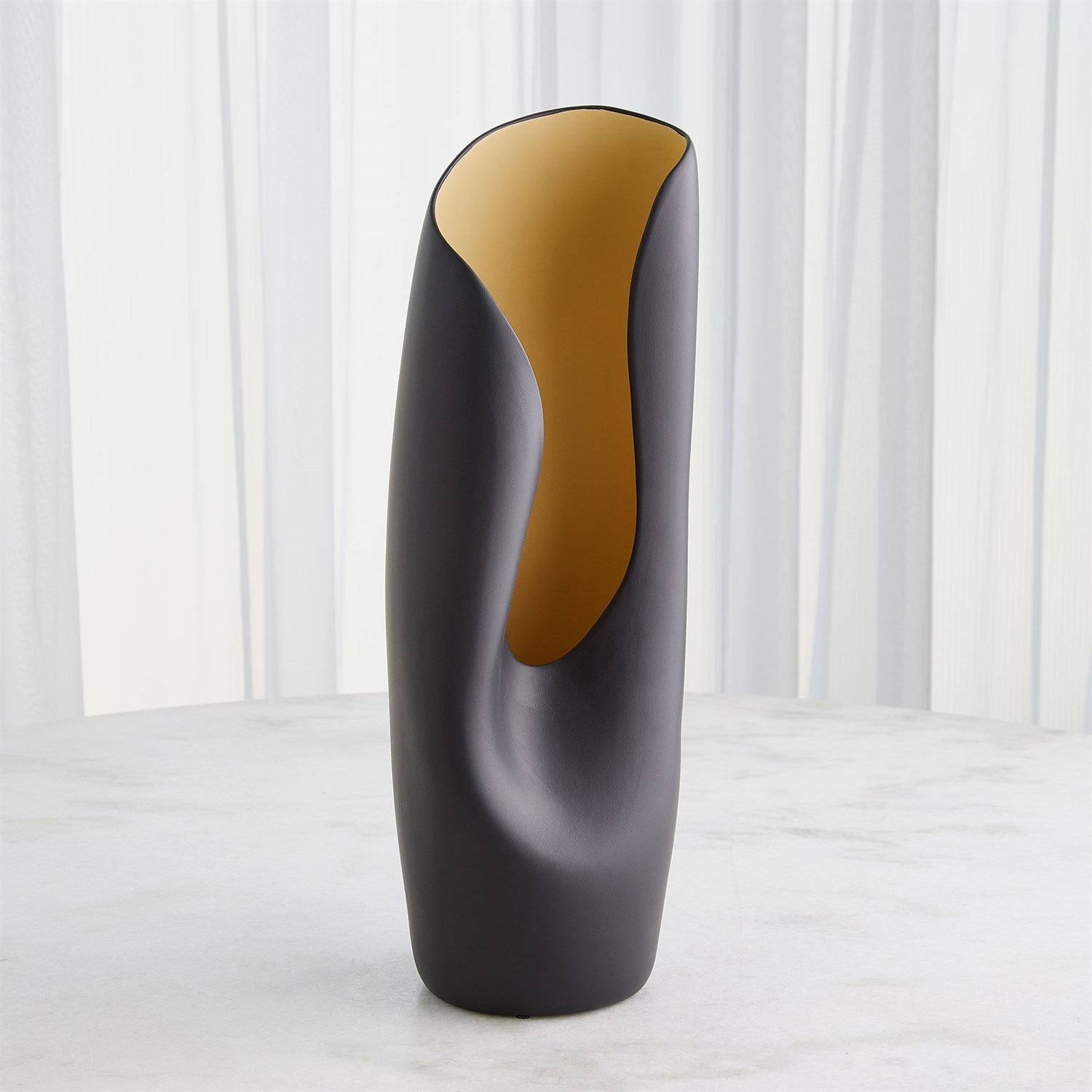 Avian Vase-Black/Gold-Large