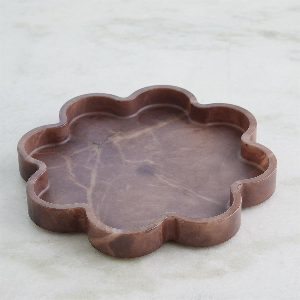 Cumulus Alabaster Tray-Chocolate-Large