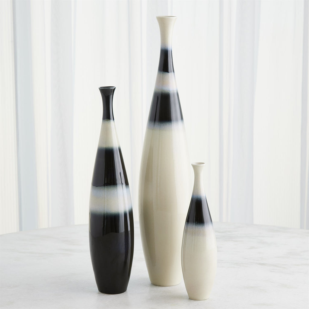 Banded Bottles in Cobalt