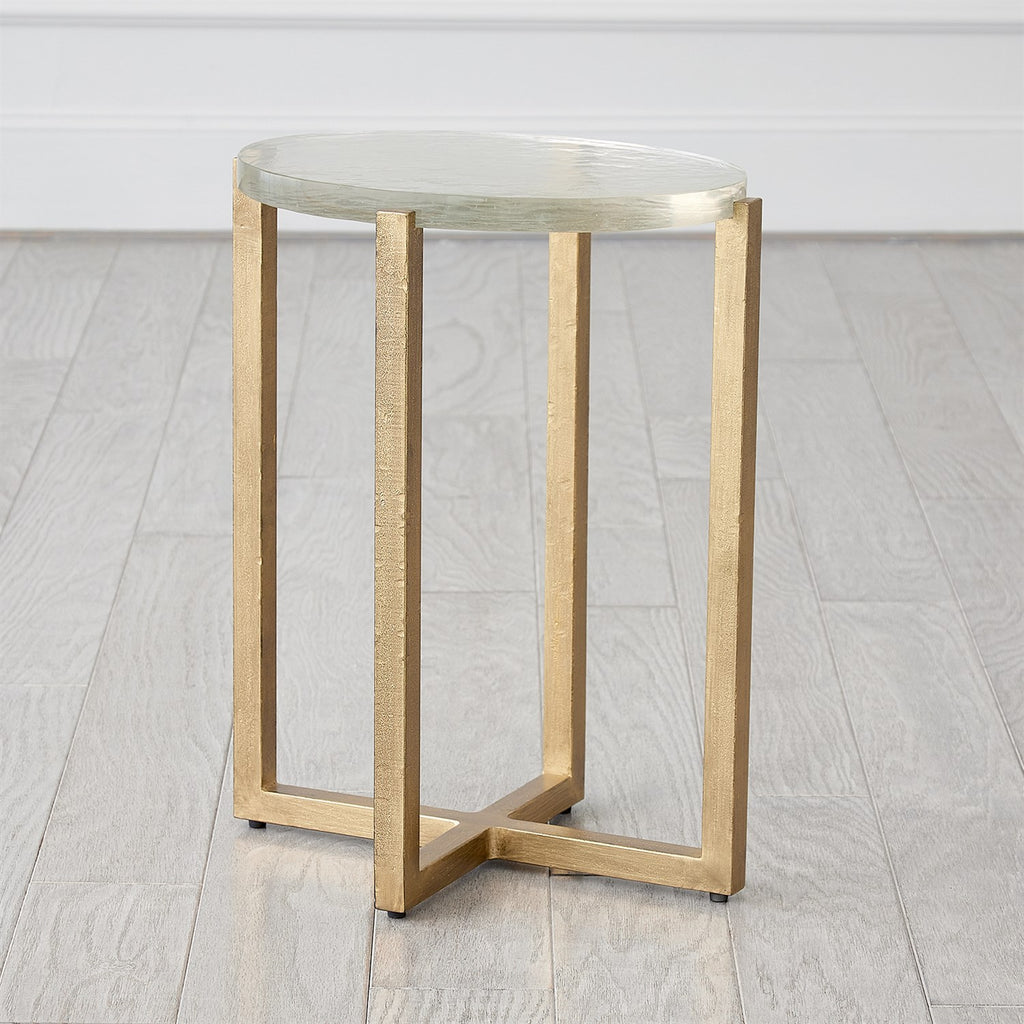 Ice Block Table-Oval-Antique Gold