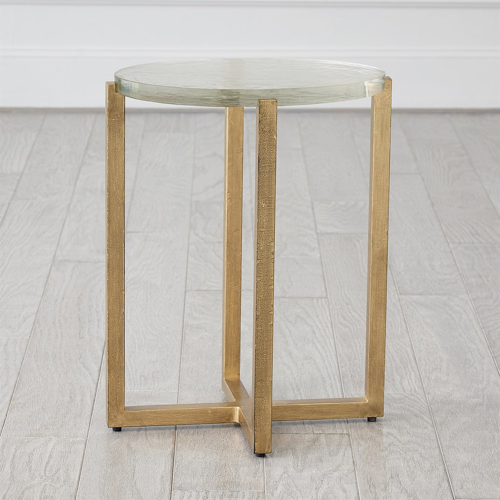 Ice Block Table-Oval-Antique Gold