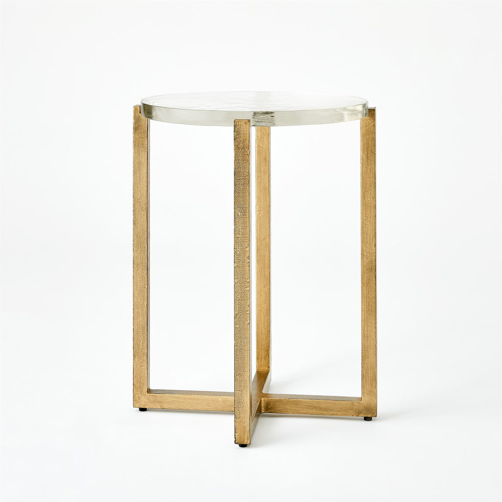 Ice Block Table-Oval-Antique Gold