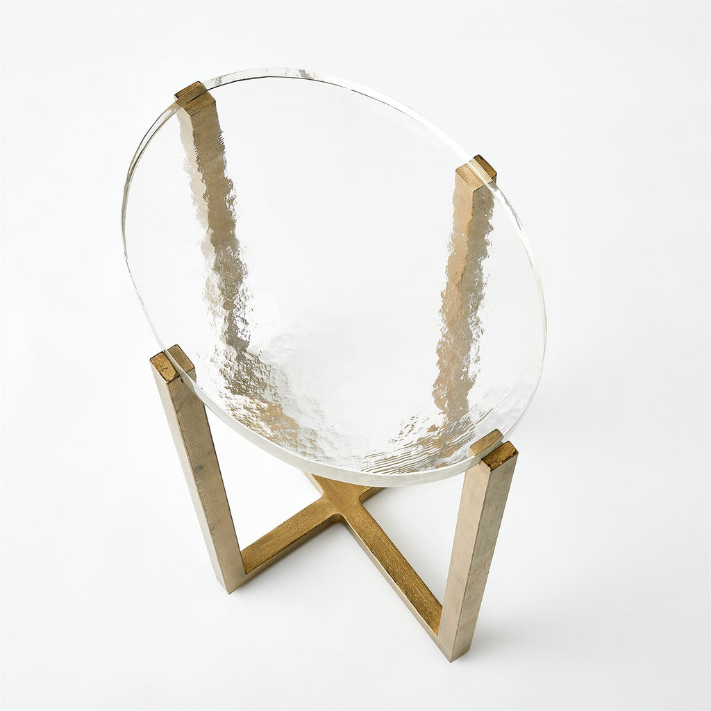 Ice Block Table Ice Block Table-Oval-Antique Gold – John-William Interiors