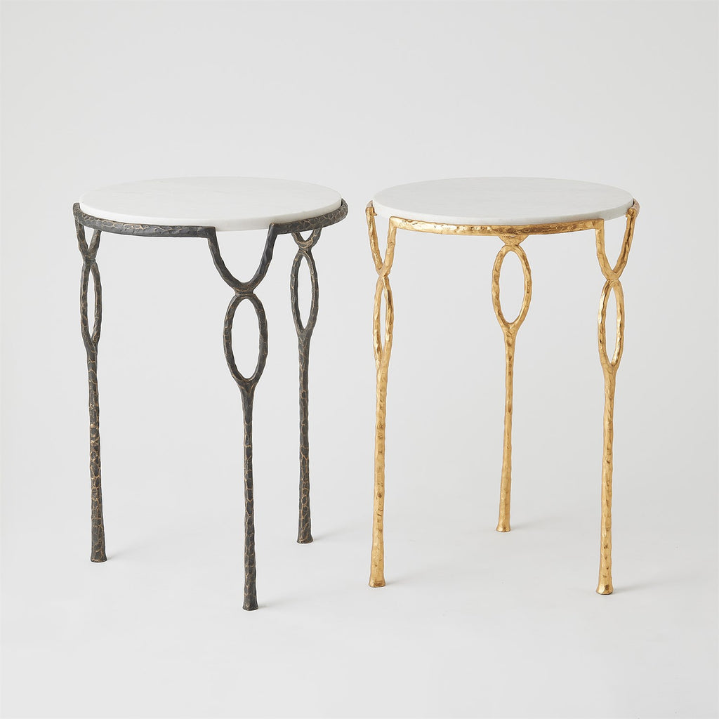 Chiseled Loop Table-Gold Leaf