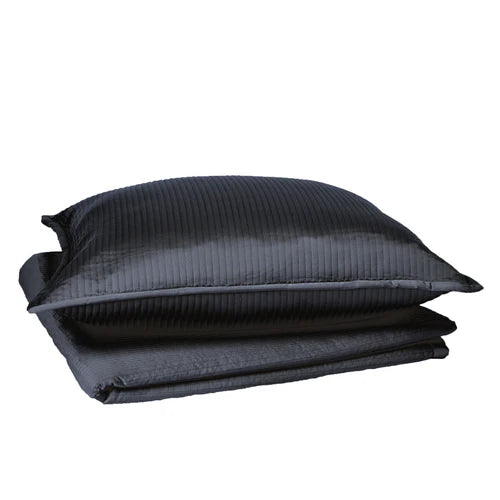 Linea Coverlet Set - Black