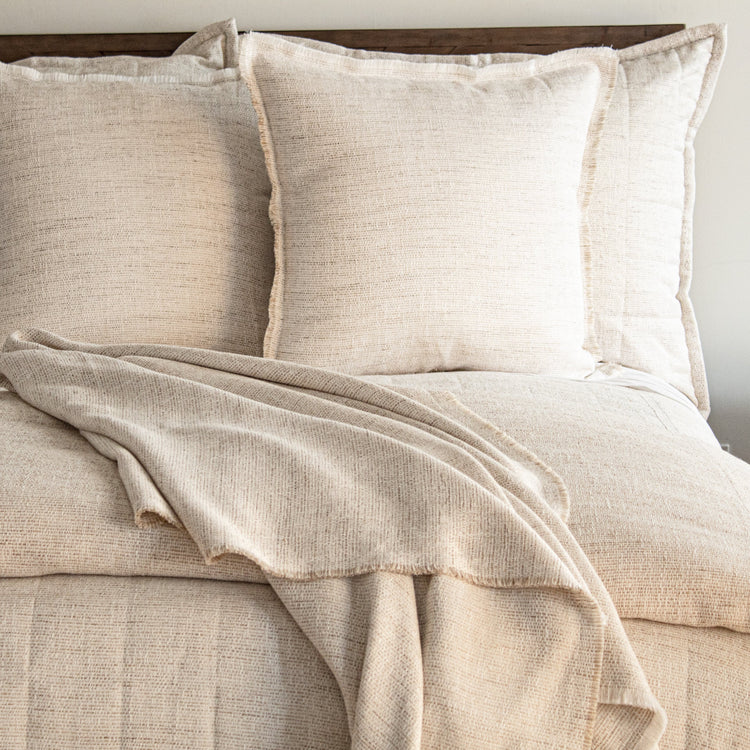 Macau Quilted King Coverlet in Natural