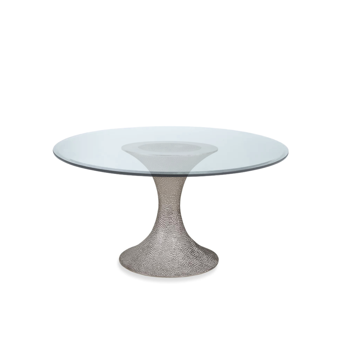 Details Dining Table in Hammered Nickel