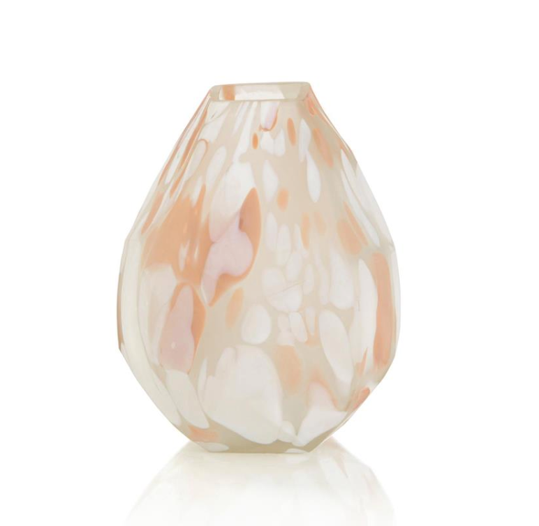 Blush Rock Glass Vase