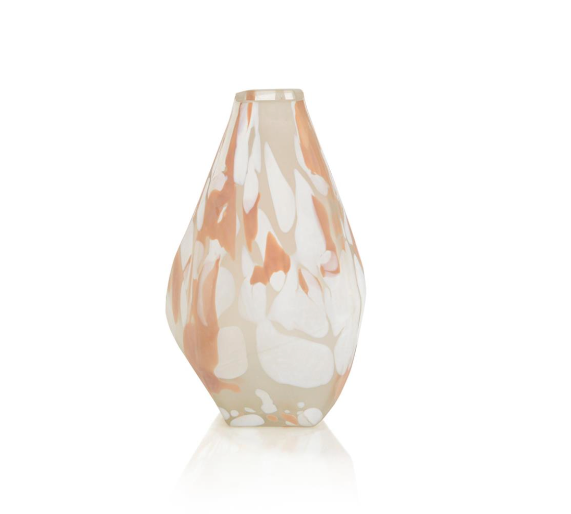 Blush Rock Glass Vase Medium