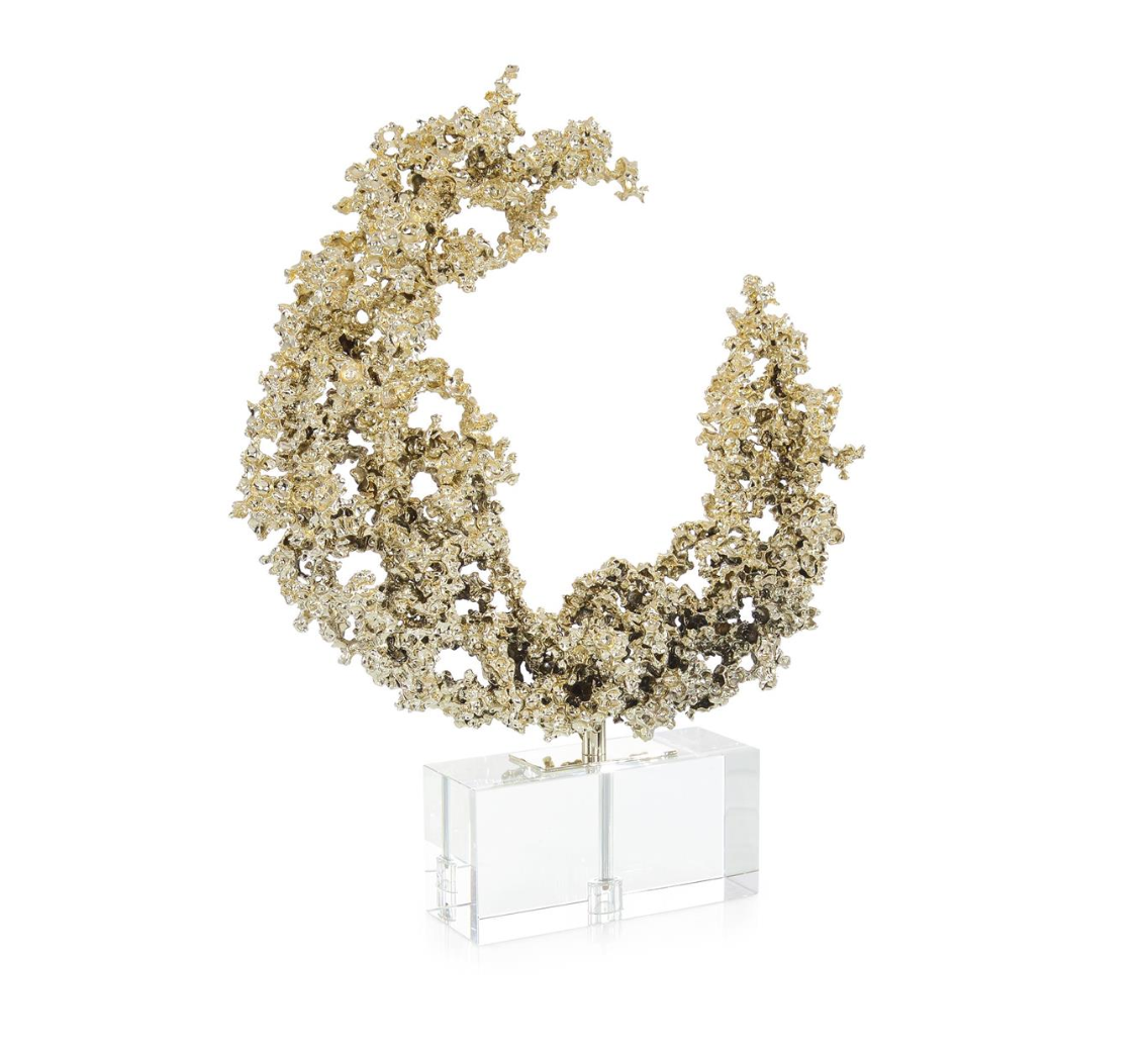 Lunar Embrace Sculpture on Crystal