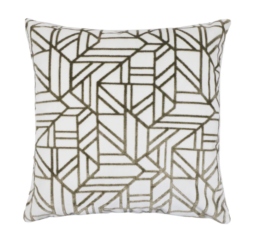 Louie White/Gold Pillow