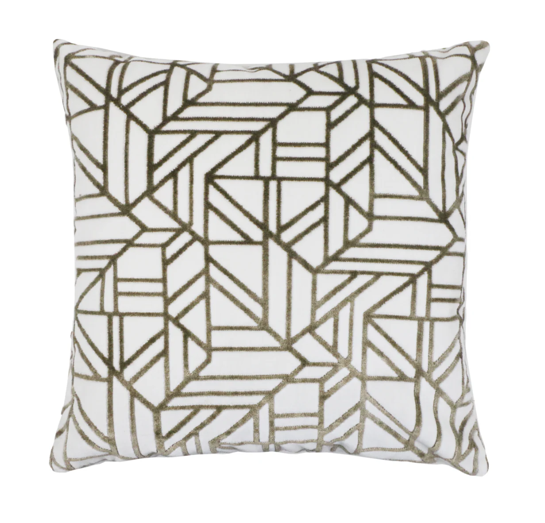 Louie White/Gold Pillow