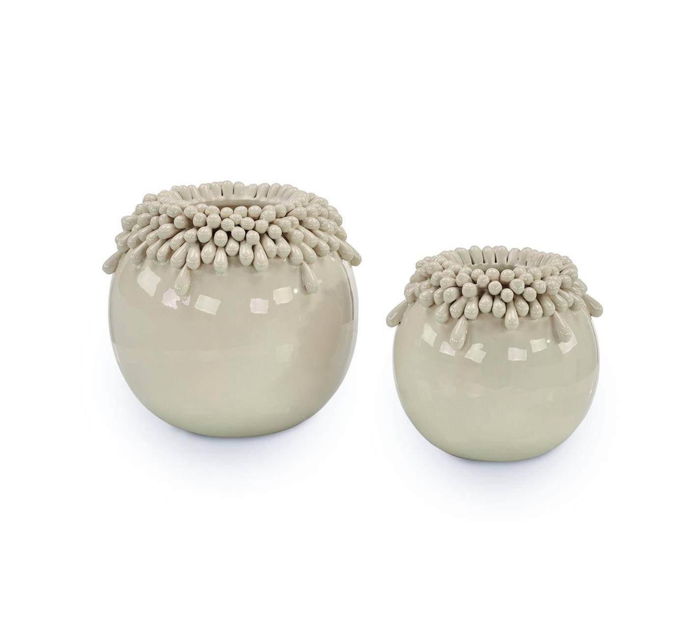 Brigid Vases, Set of 2 White