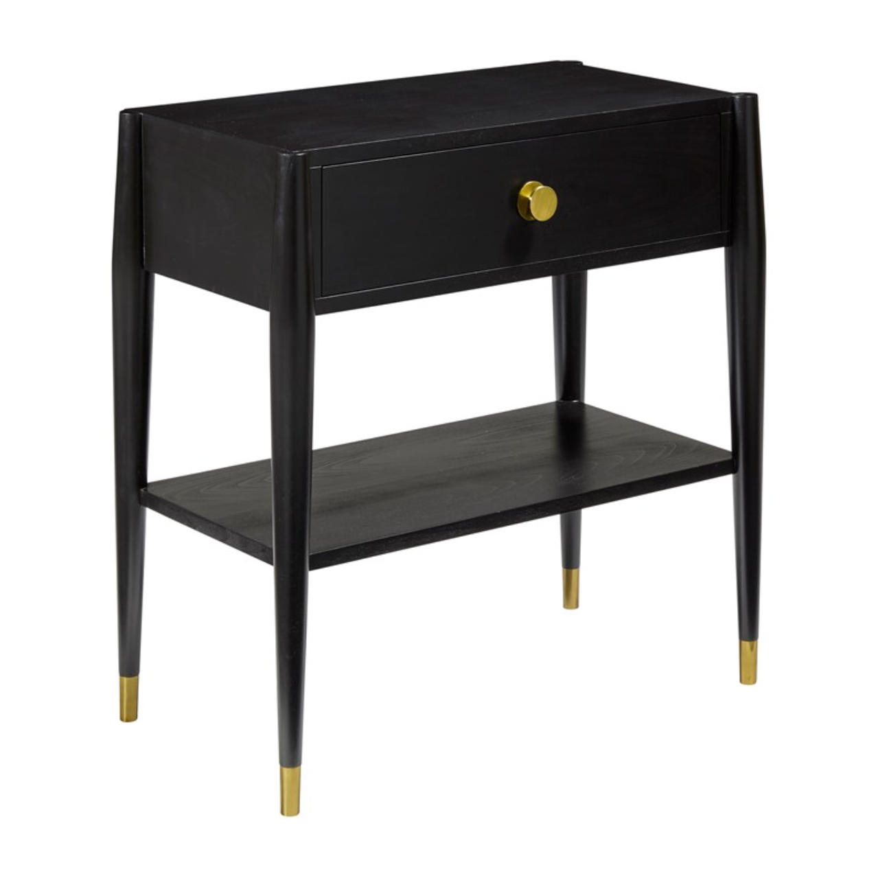 Concourde Bedside Table-Ebony