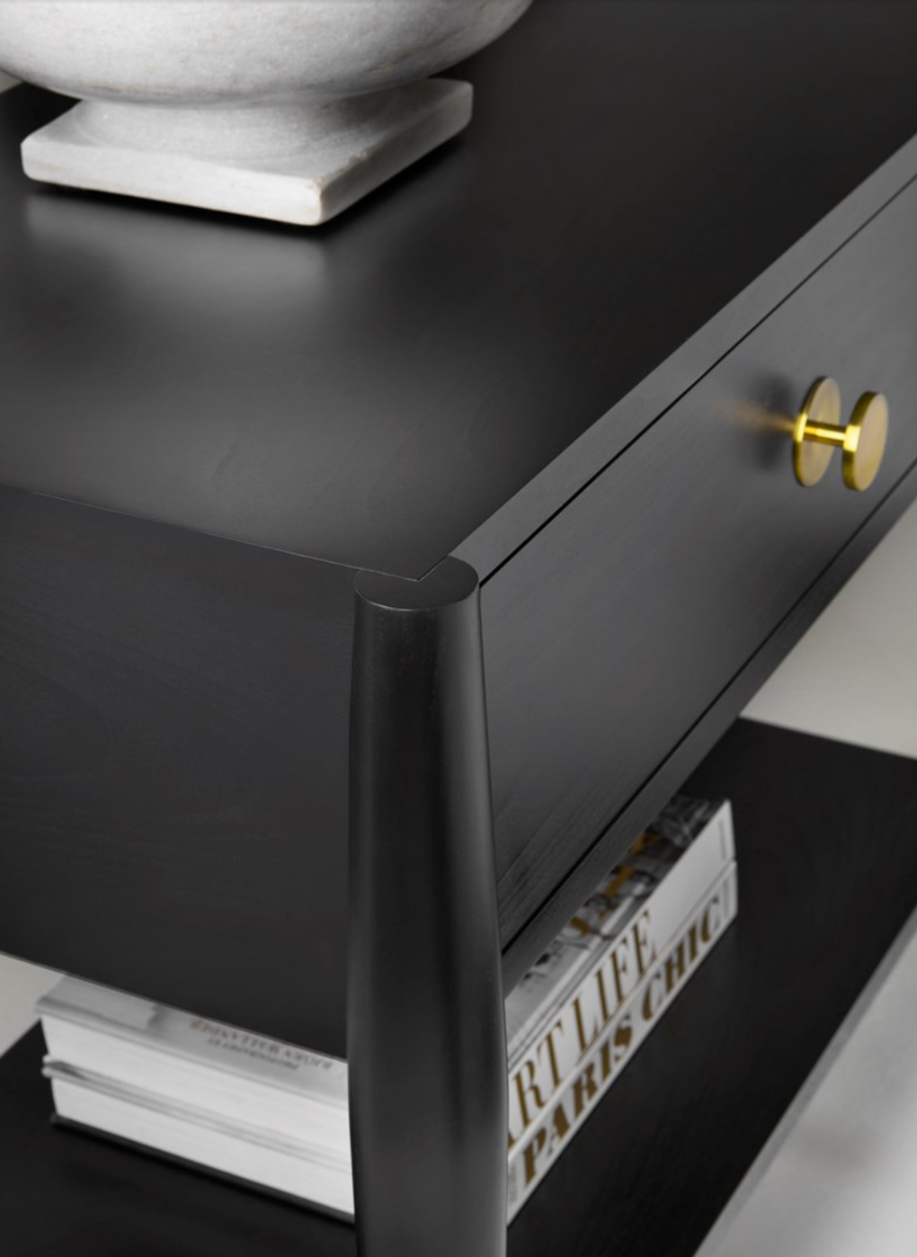 Concourde Bedside Table-Ebony