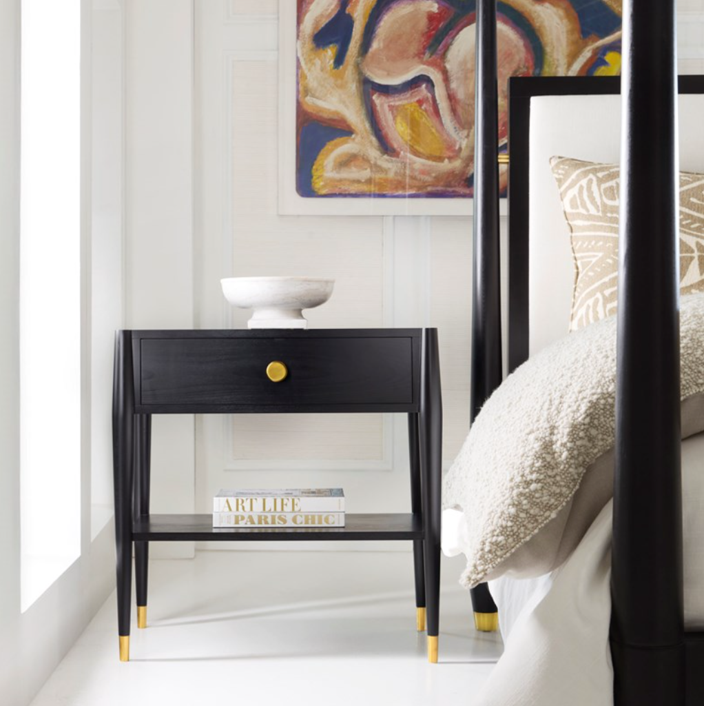 Concourde Bedside Table-Ebony